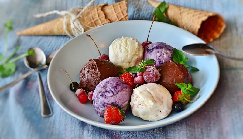 Assorted ice cream cones